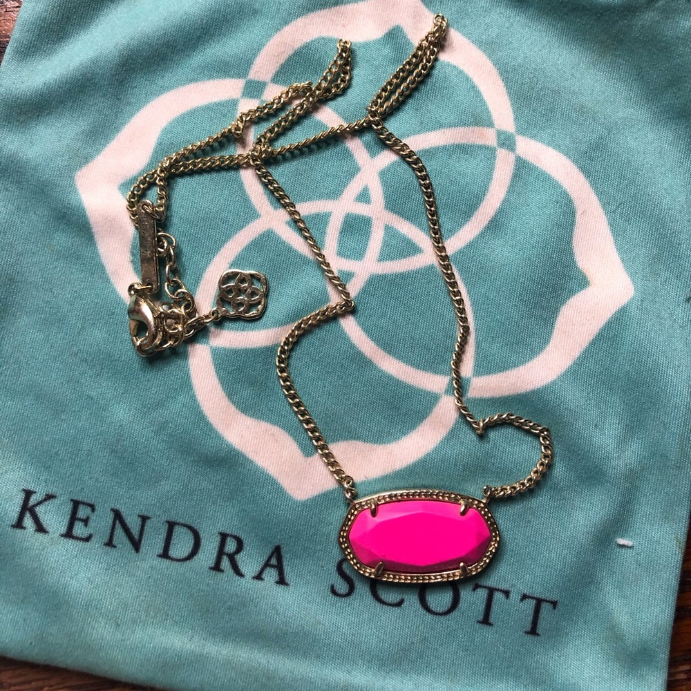 Hot pink And Gold Kendra Scott Necklace